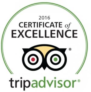 TripAdvisor Certificate of Excellence