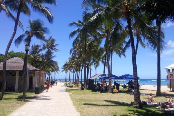 Kuhio Beach Park In Waikiki Luau By Diamond Head Kuhio Beach Park In Waikiki