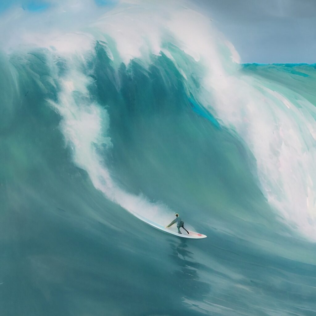 Large wave on the North Shore