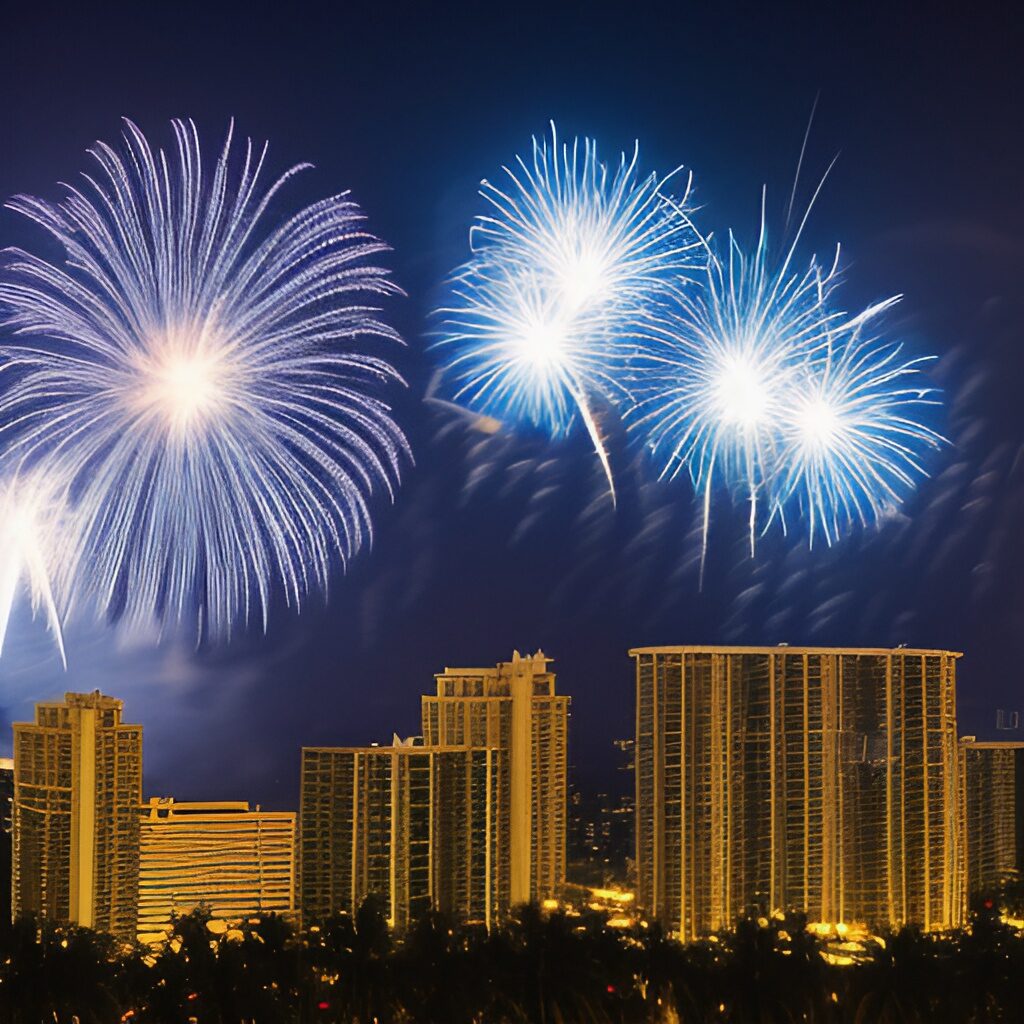 Friday night fireworks at Hilton Hawaiian Village