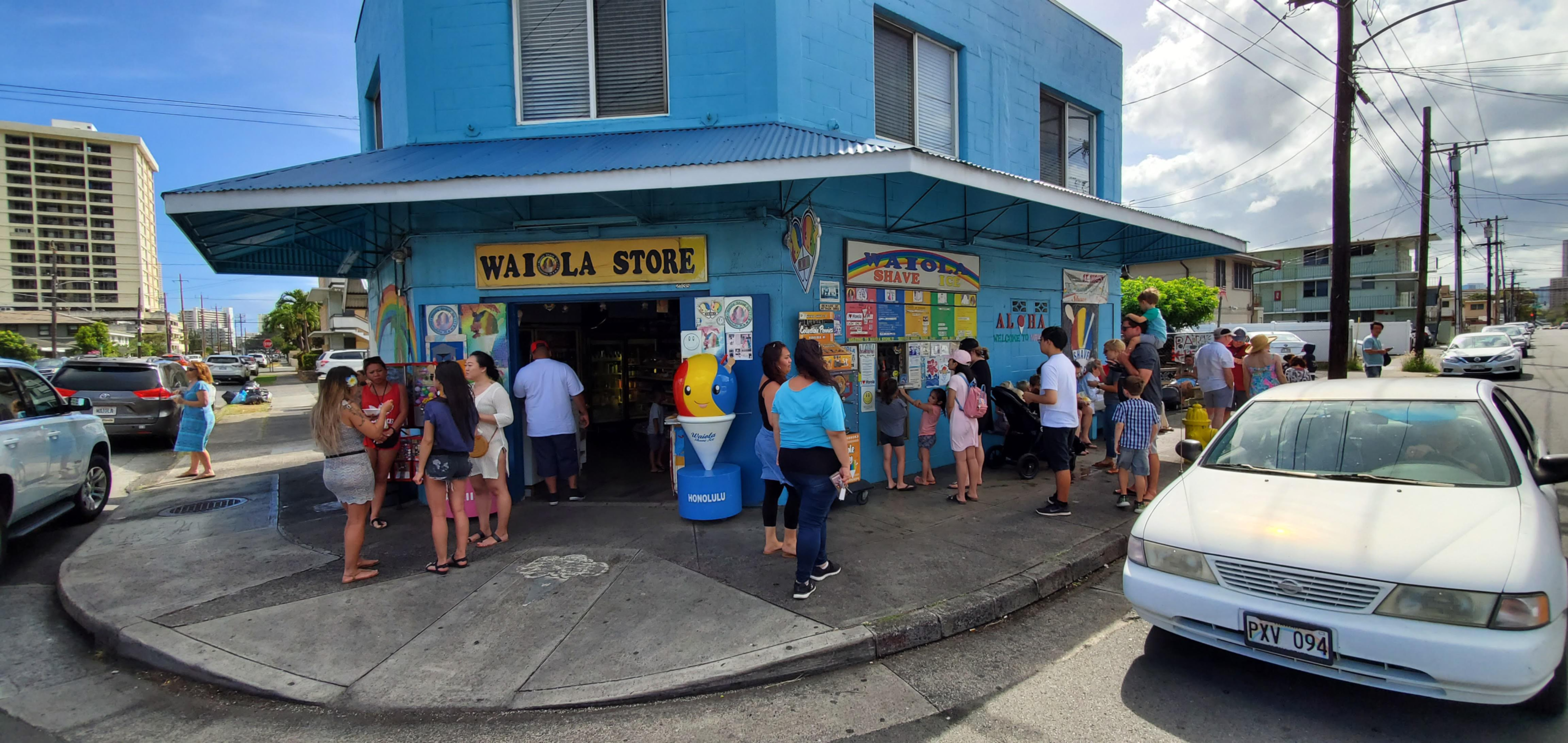 Lines form at Waiola Shave Ice